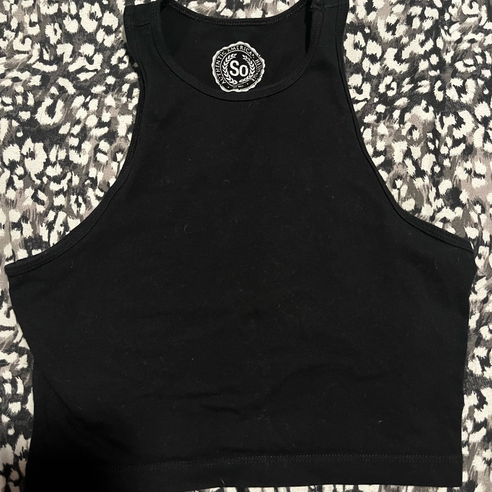 SO Black Crop Top